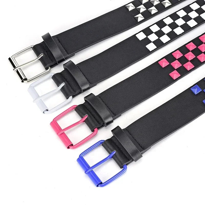 Width 3.8cm Hip-hop Punk Women's Belt Fashion Trend All-match Jeans Accessories Girdle Music Festival Y2k Girl Pu Waistband