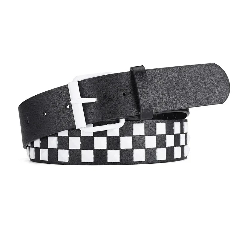 Width 3.8cm Hip-hop Punk Women's Belt Fashion Trend All-match Jeans Accessories Girdle Music Festival Y2k Girl Pu Waistband