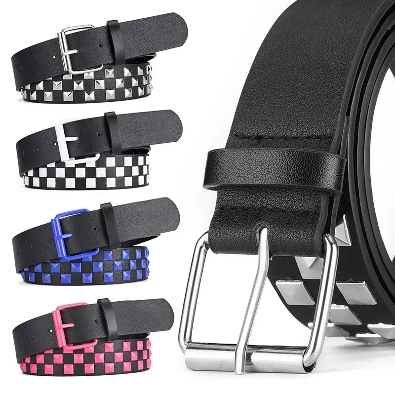 Width 3.8cm Hip-hop Punk Women's Belt Fashion Trend All-match Jeans Accessories Girdle Music Festival Y2k Girl Pu Waistband