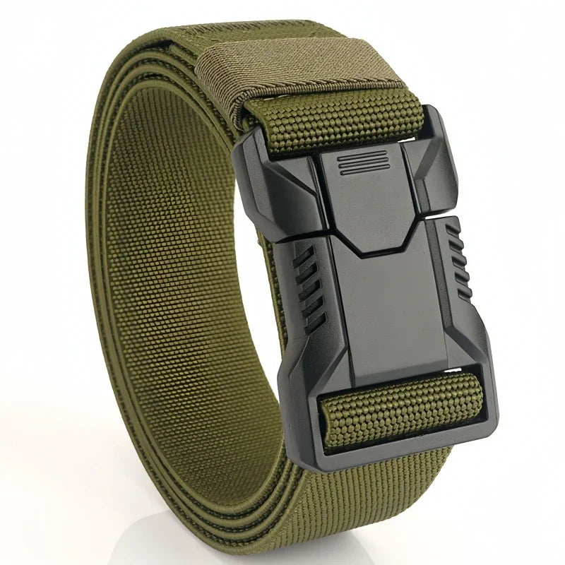New Quick Release Pluggable Buckle Men Belt Breathable Elastic Outdoors Belts For Men Elastic Pants Belt