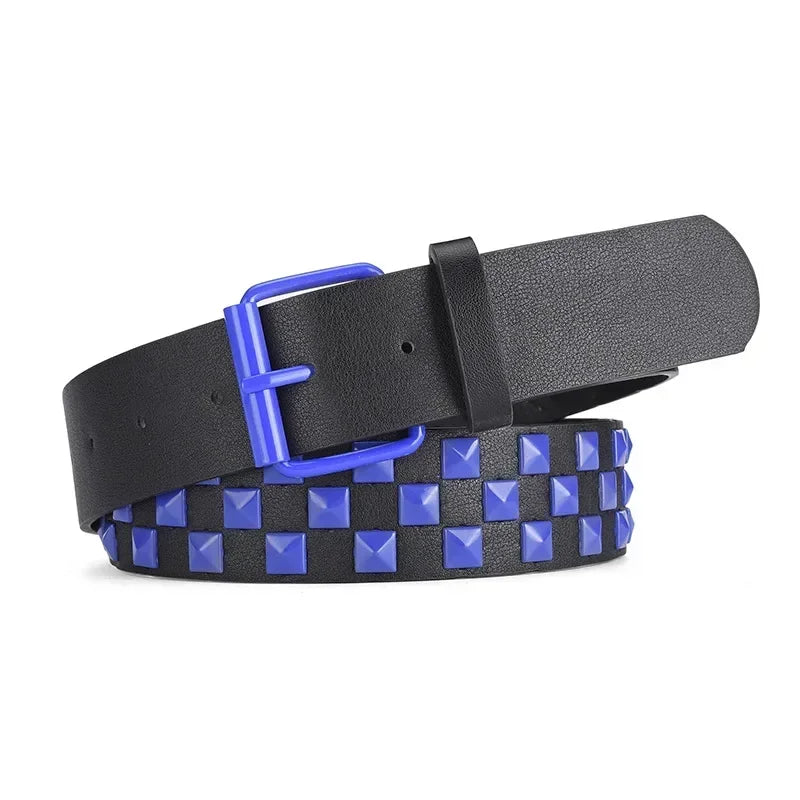Width 3.8cm Hip-hop Punk Women's Belt Fashion Trend All-match Jeans Accessories Girdle Music Festival Y2k Girl Pu Waistband