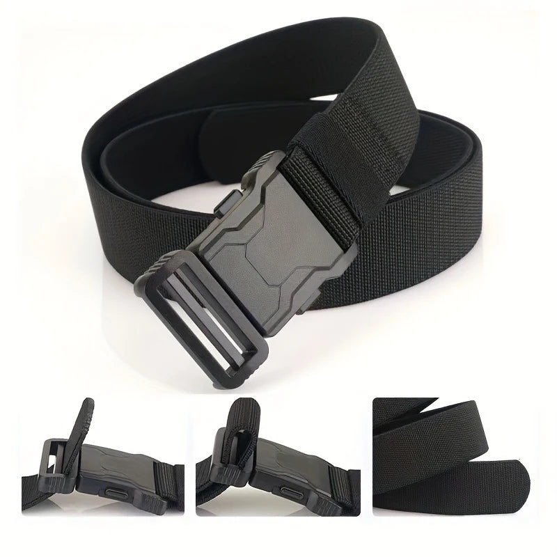 Genuine Tactical Belt Quick Release Outdoor Military Belt Soft Real Nylon Sports Accessories Men And Women Black Belt