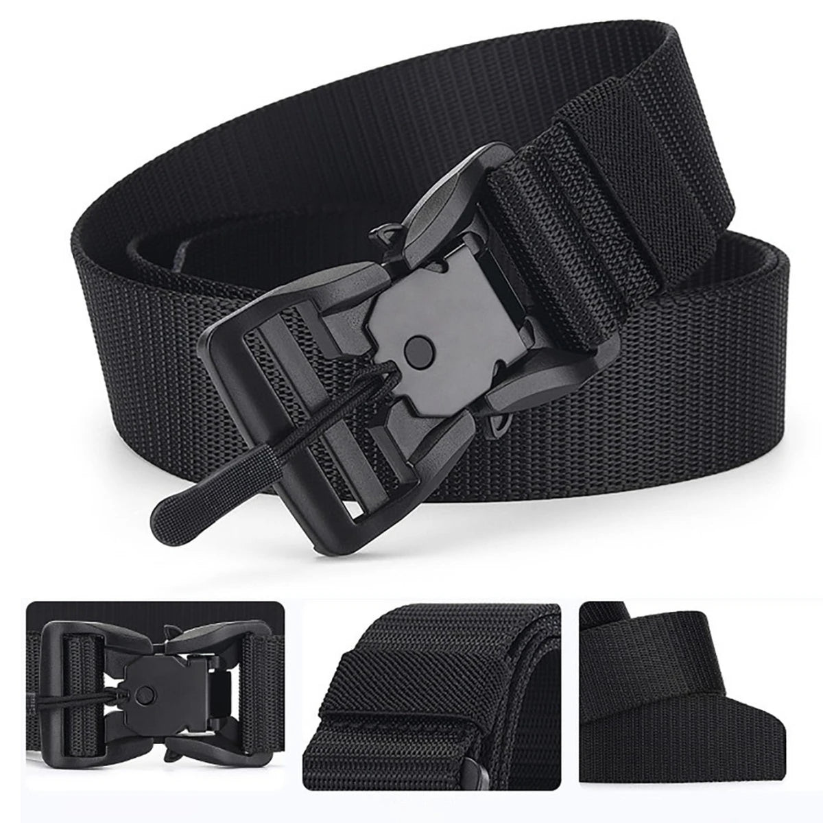 Alloy Magnetic Snake Buckle Outdoor Tactical Belt Men's Casual Belt Fashion Women Nylon Belt